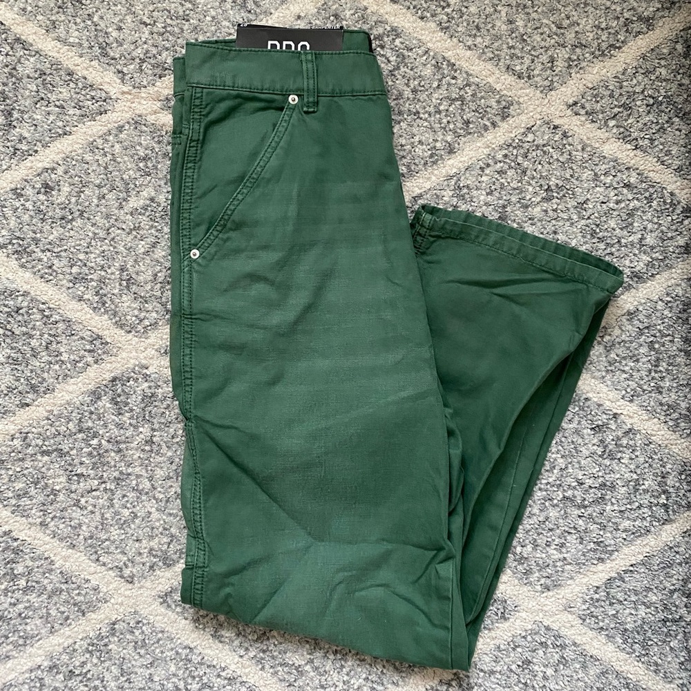 bdg high rise carpenter pants in green — size 29